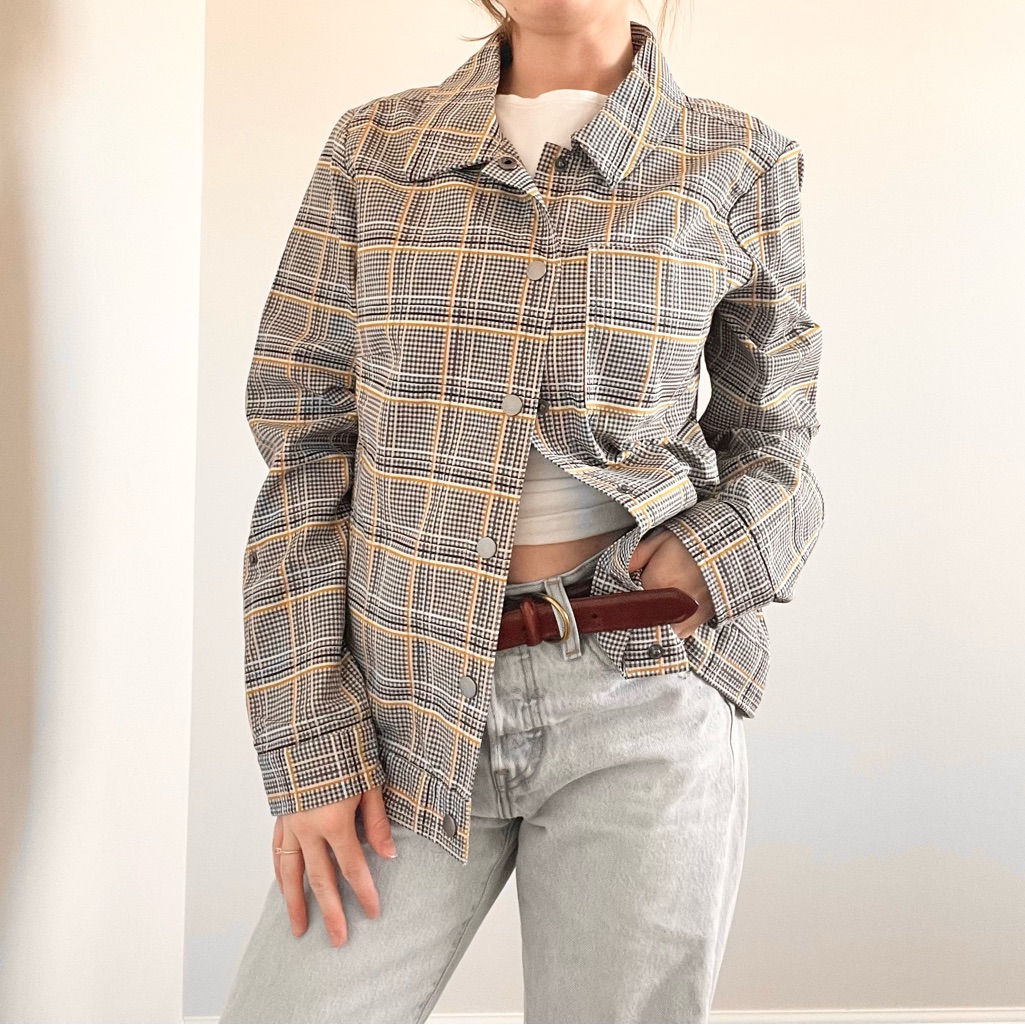 Christopher & Banks Nwt Checkered Light Jacket